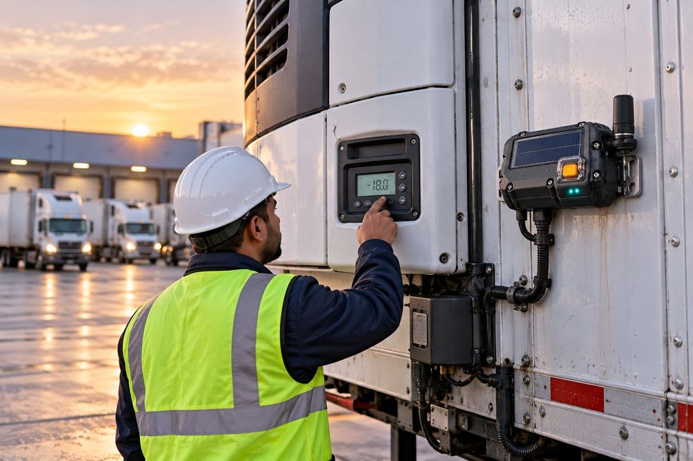 Refrigerated truck with monitoring device (concept)